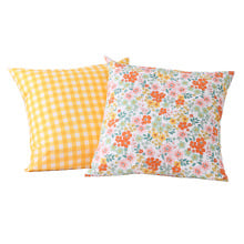 Vanya Cotton Percale Reversible European Pillowcases (Set of 2)